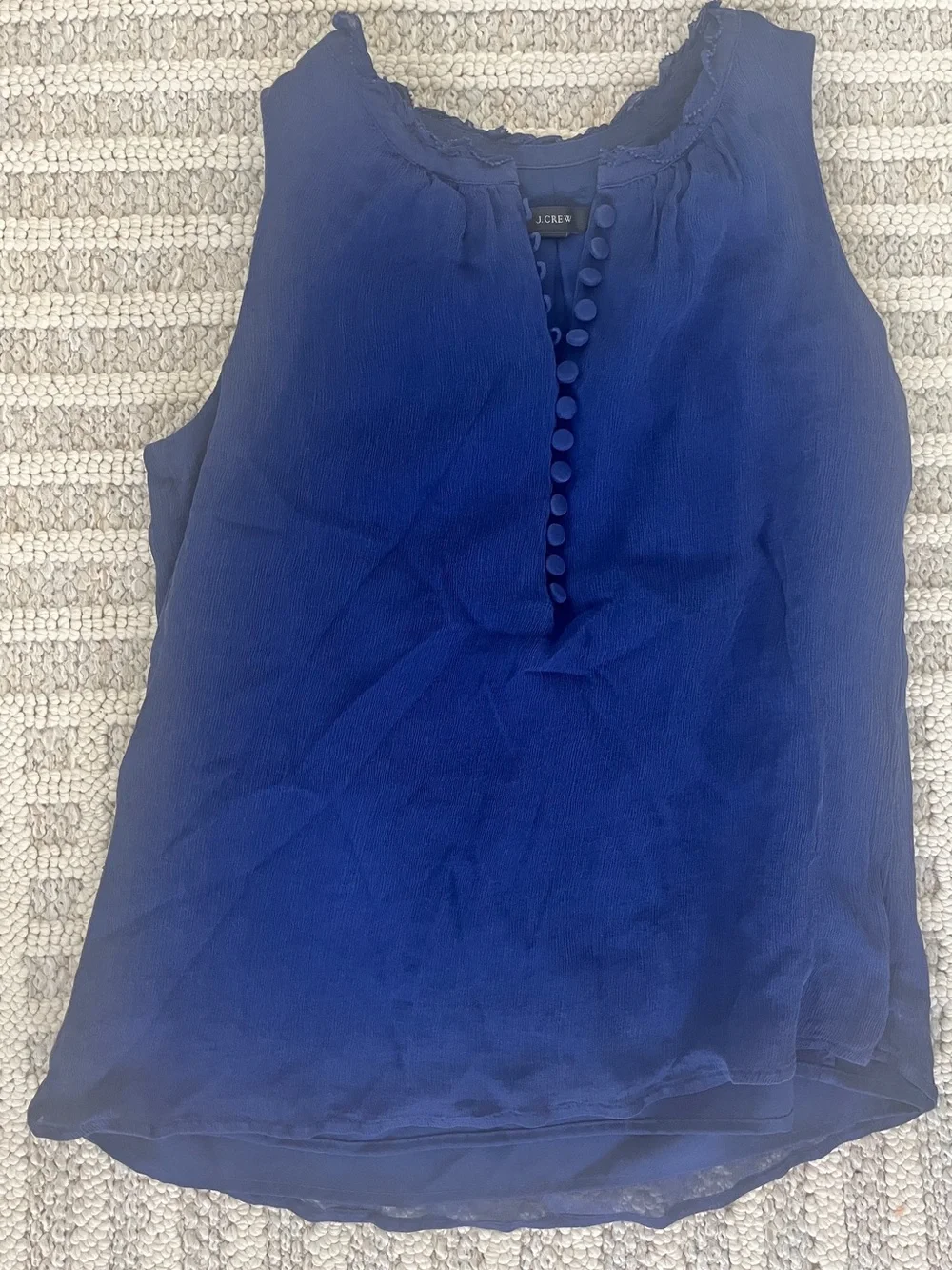 J Crew Sleeveless blouse navy size 2